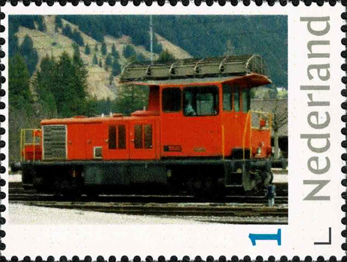 personalised stamp of The Netherlands with trains, trams, stations etc